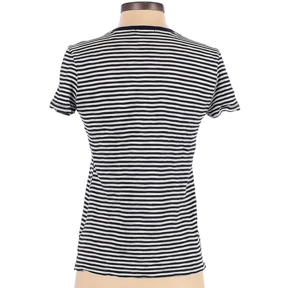 ATM Anthony Thomas Melillio Black & White Striped Tee - Picture 2 of 2